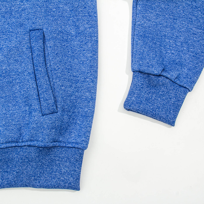 Джемпер-толстовка мужской на молнии 1909 цвет василёк, р-р 44-46 (M)