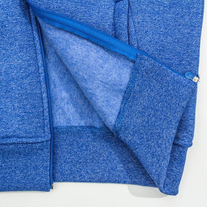 Джемпер-толстовка мужской на молнии 1909 цвет василёк, р-р 44-46 (M)