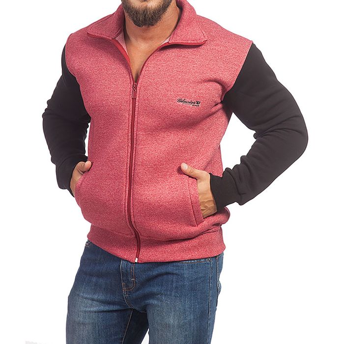 Джемпер-толстовка мужской на молнии 1910 цвет бордовый р-р 54-56 (3XL)