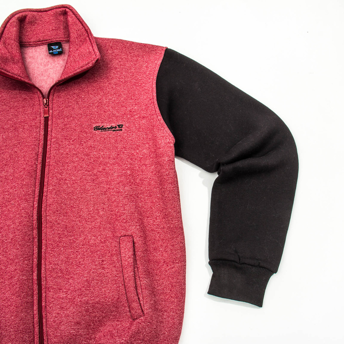 Джемпер-толстовка мужской на молнии 1910 цвет бордовый р-р 54-56 (3XL)