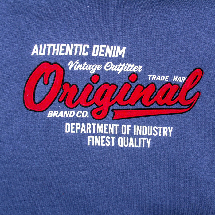 Джемпер-толстовка мужской с капюшоном 1912 цвет джинс, р-р 44-46 (M)