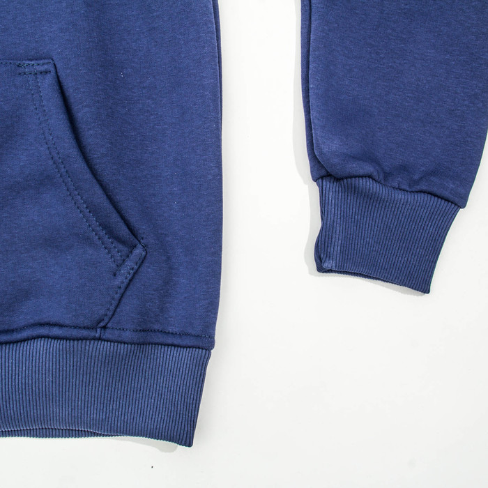 Джемпер-толстовка мужской с капюшоном 1912 цвет джинс, р-р 44-46 (M)