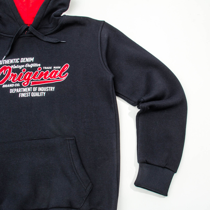 Джемпер-толстовка мужской с капюшоном 1912 цвет тёмно-синий, р-р 44-46 (M)