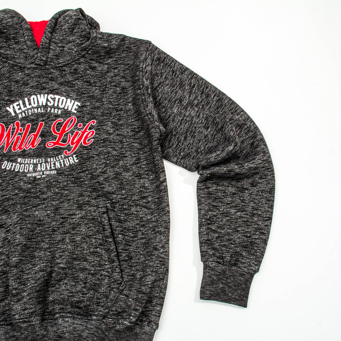 Джемпер-толстовка мужской с капюшоном 1913 цвет чёрный, р-р 48-50 (L)