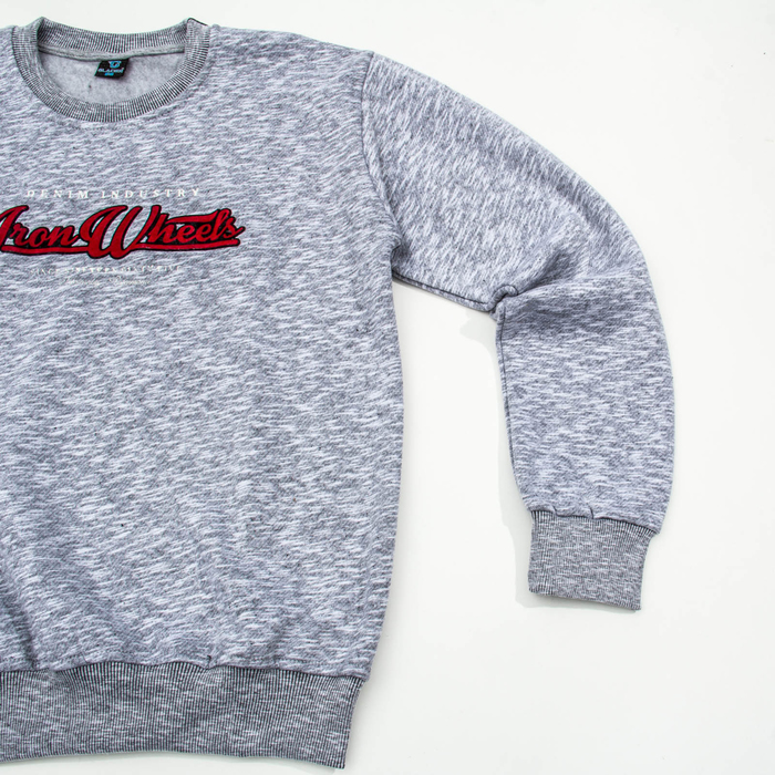 Джемпер-толстовка мужская 1914 цвет серый меланж, р-р 44-46 (M)