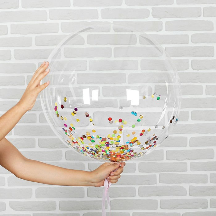 Шар полимерный 10" "Сфера" (+ конфетти)