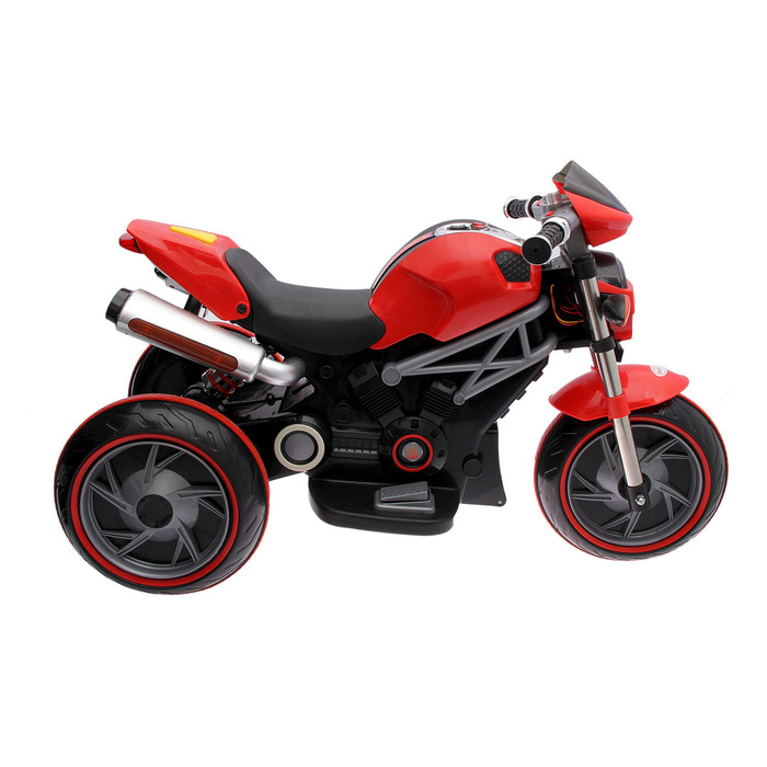 Электромобиль "Спорт Байк", световые и звуковые эффекты, цвет красный