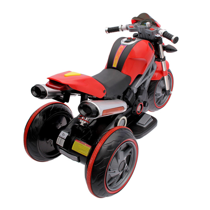 Электромобиль "Спорт Байк", световые и звуковые эффекты, цвет красный