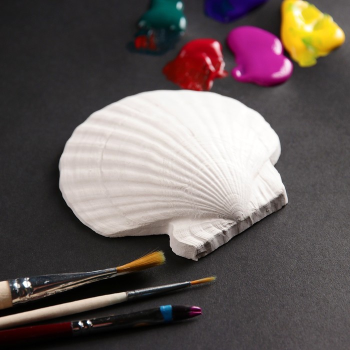 Фигурка под раскраску "Ракушка рапан" 16х12 см, белая