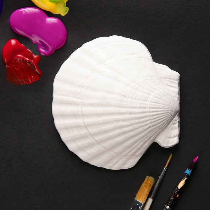 Фигурка под раскраску "Ракушка рапан" 16х12 см, белая