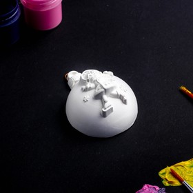 

Фигурка под раскраску с подвесом "Шар на елку со Снегурочкой" 5х5см