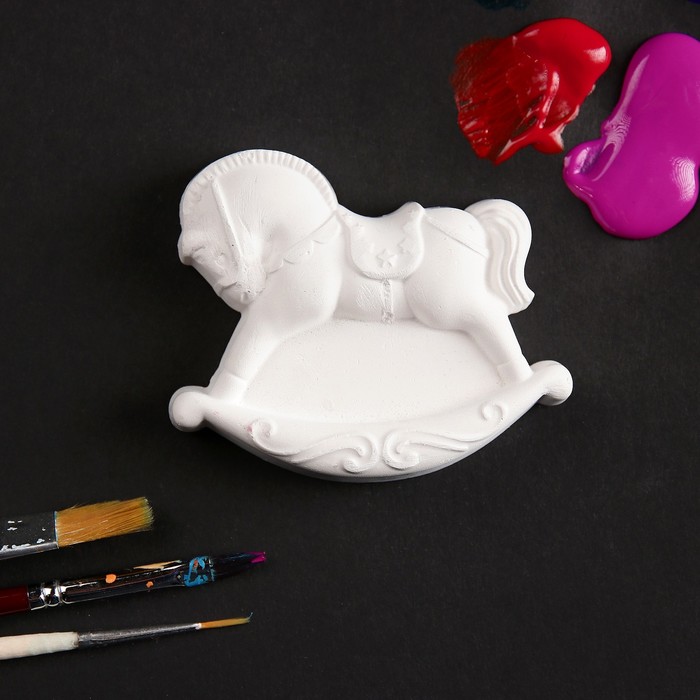 Фигурка под раскраску "Лошадка-качалка" 8х6,5 см