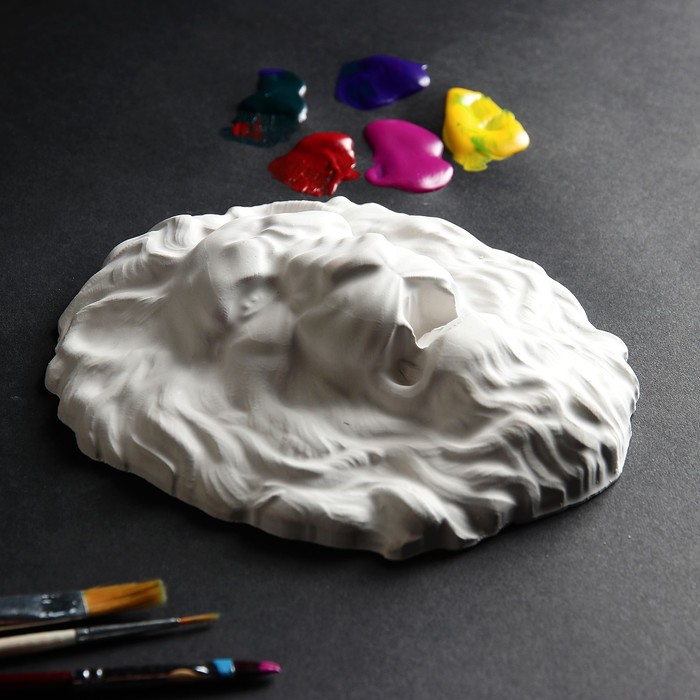 Панно под раскраску (с подвесом) "Голова льва" 16х14см