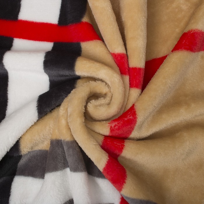 Плед ОРНАМЕНТ 180х200 см Шотландка, микрофибра 270 гр/м