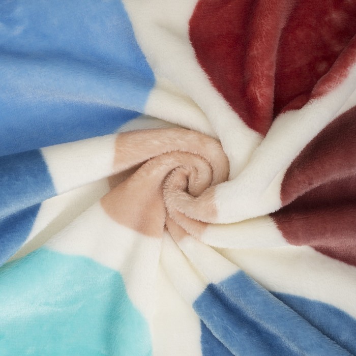 Плед ОРНАМЕНТ 180х200 см Гороховый светофор, микрофибра 270 гр/м