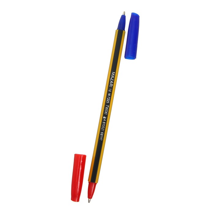фото Ручка шариковая двусторонняя mazari twixi, 1.0 мм, синяя + красная