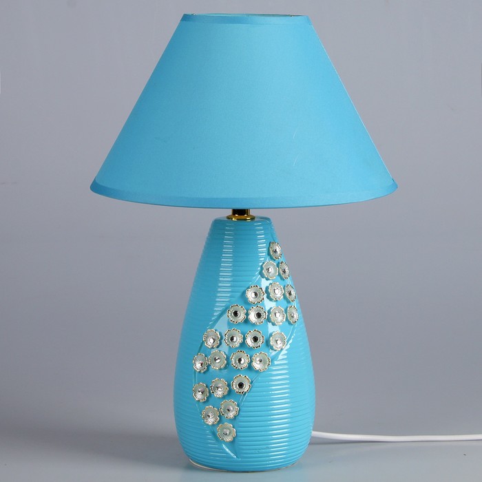 Лампа настольная "Аиша" голубой 1x25W E14 25x25x37 см