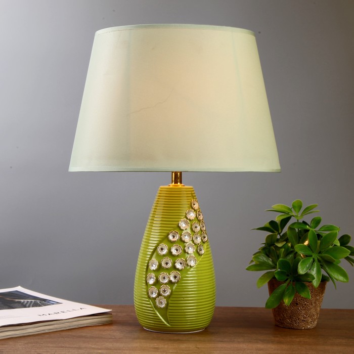 Лампа настольная "Аиша" зеленый 1x25W E14 25x25x37 см