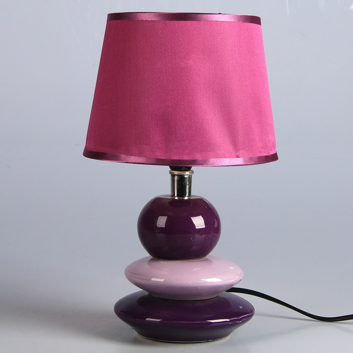 Лампа настольная "3 камня" сиреневый 1x40W E14 18x18x28 см