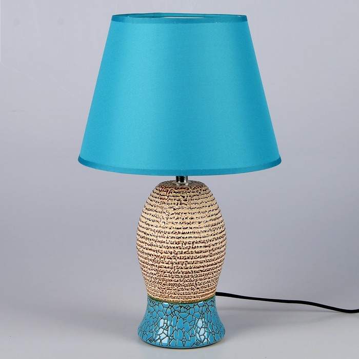 Светильник настольный "Кейли" коричнево - синий1x40W E27 25x25x40 см