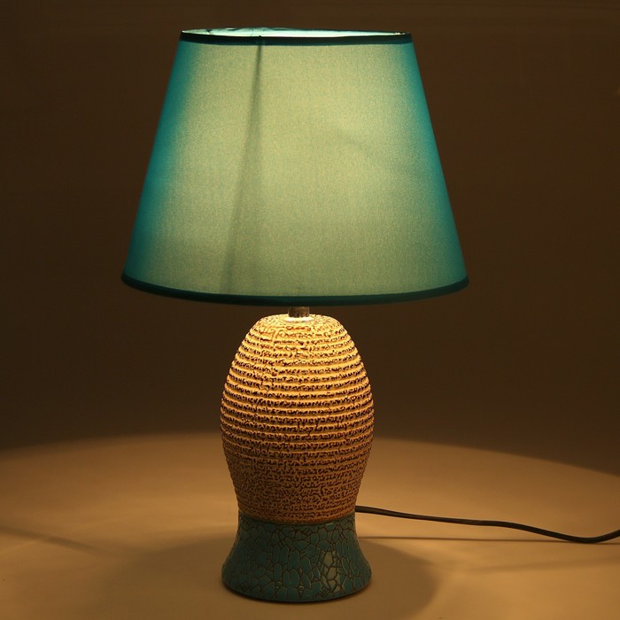 Светильник настольный "Кейли" коричнево - синий1x40W E27 25x25x40 см