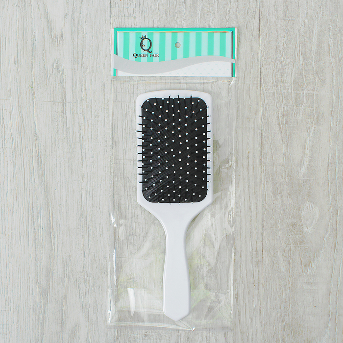 Расчёска массажная "Смайлы", широкая, цвет чёрный