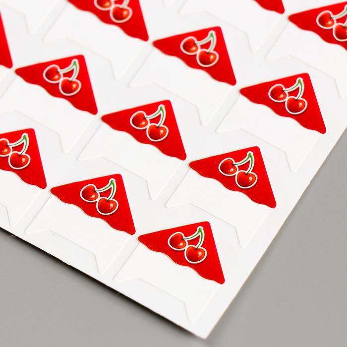 Набор уголков с кармашком для фотографий 24 уголка "Фруктики" МИКС 12,7х9,5 см