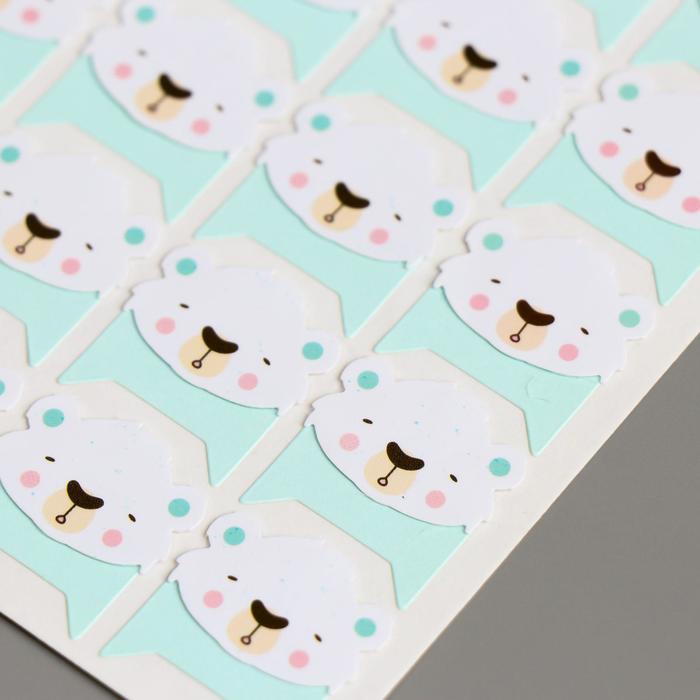 Набор уголков с кармашком для фотографий 24 уголка "Зверята-мордочки" МИКС 12,7х9,5 см