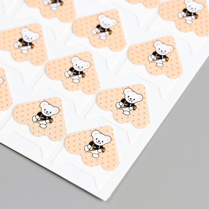 Набор уголков с кармашком для фотографий 24 уголка "Зверята" МИКС 12,7х9,5 см