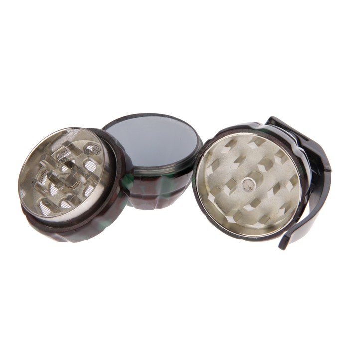 Измельчитель для табака "Ручная граната", черная 4*4*7,5см