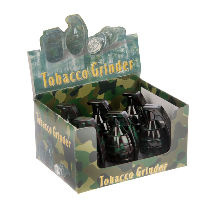 Измельчитель для табака "Ручная граната", черная 4*4*7,5см