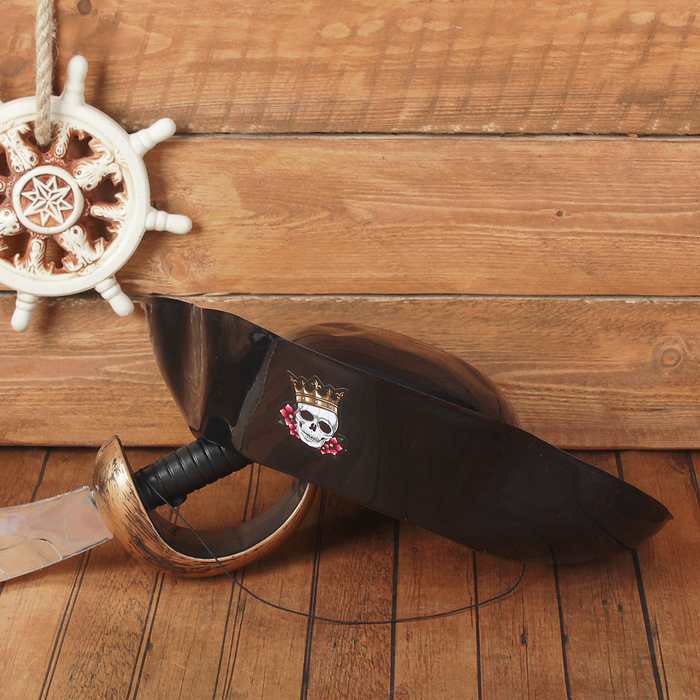 Карнавальная шляпа "Пират", взрослая, р-р 56-58