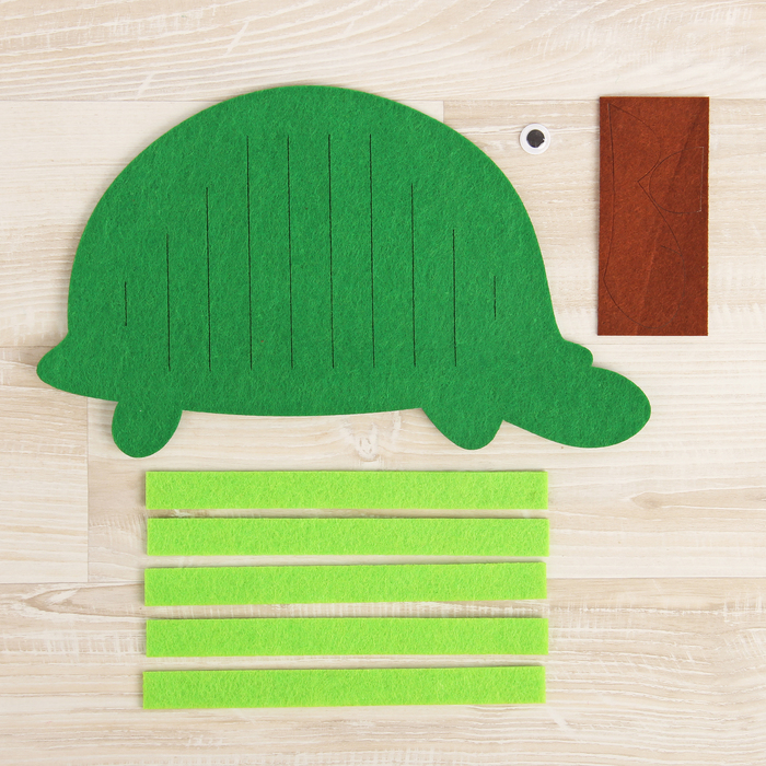 Вышивка лентами из фетра "Черепаха"