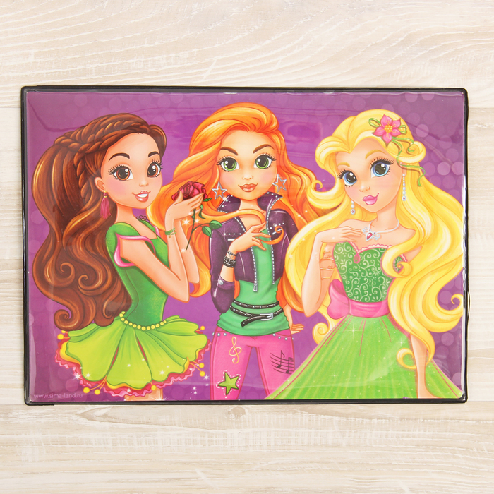 Настольный коврик-подкладка "Девчонки", 19 х 28,5 см