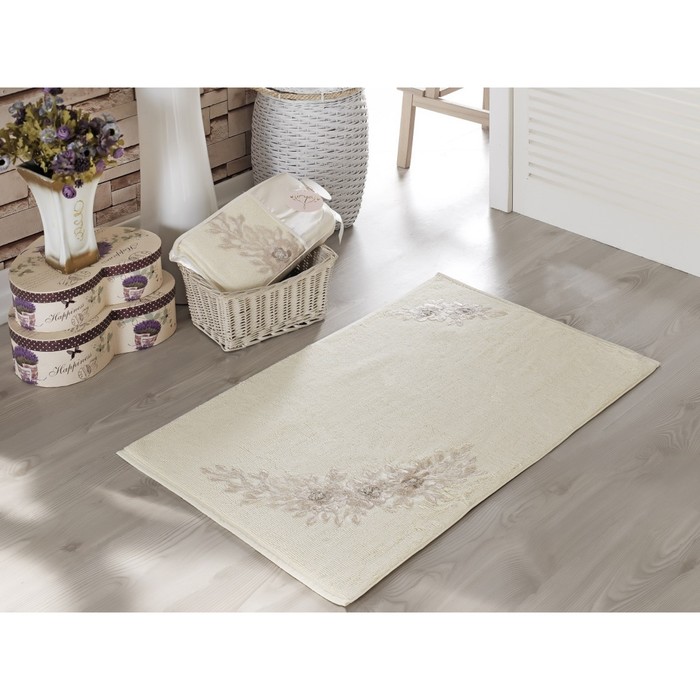 Коврик для ванной, Irya Romantic, 60х90 см, цвет кремовый 2526