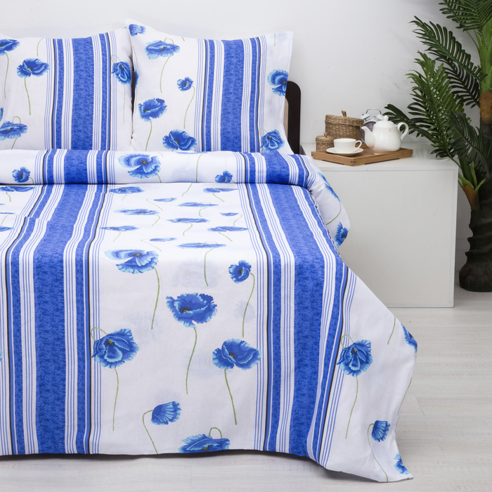 Постельное бельё 1,5сп диз 634, 145х205, 150х205, 70х70 2шт, бязь 100г/м, хл100%