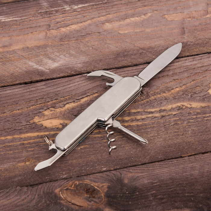 Набор посуды "Отдыхайте с комфортом", тарелка 2 шт, кружка, мультитул, карабин