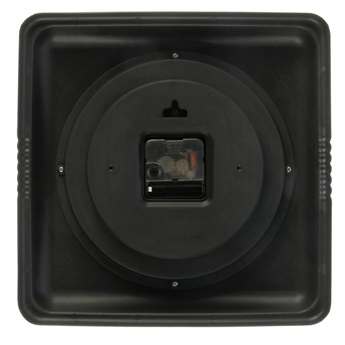 Часы настенные "Поварёнок", рама квадрат черная 30*30