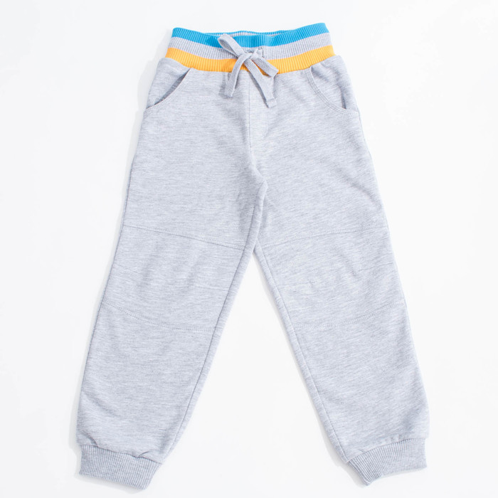 Брюки для мальчика, рост 104 см, цвет серый меланж