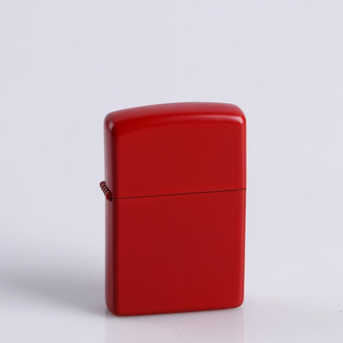 Зажигалка «Классика», красный, кремний, бензин набор зажигалка zippo 20855 кремний бензин пакет
