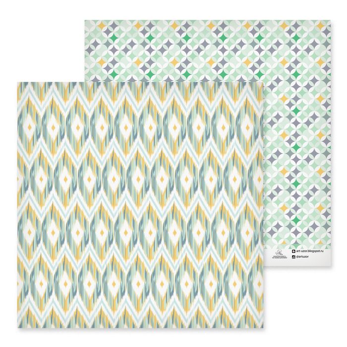 Бумага для скрапбукинга "Этника", 30.5х30.5 см