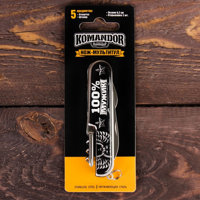 Нож-мультитул "100% мужик"