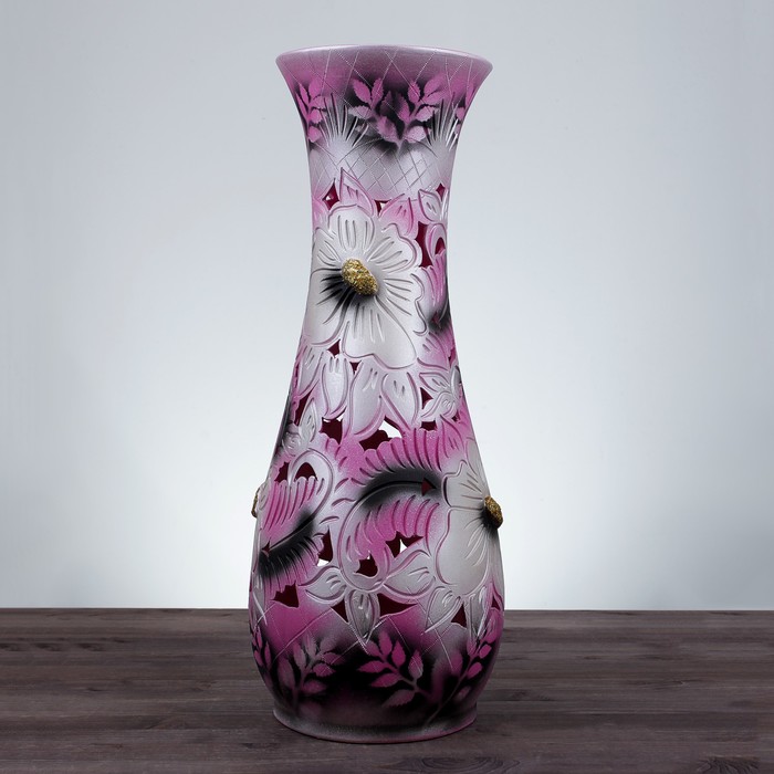 Ваза "Осень" Резка розовая