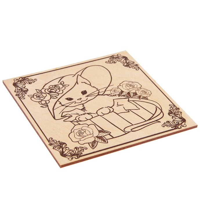 Доска для выжигания "Котенок"