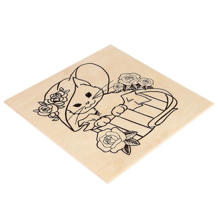 Доска для выжигания "Котенок"