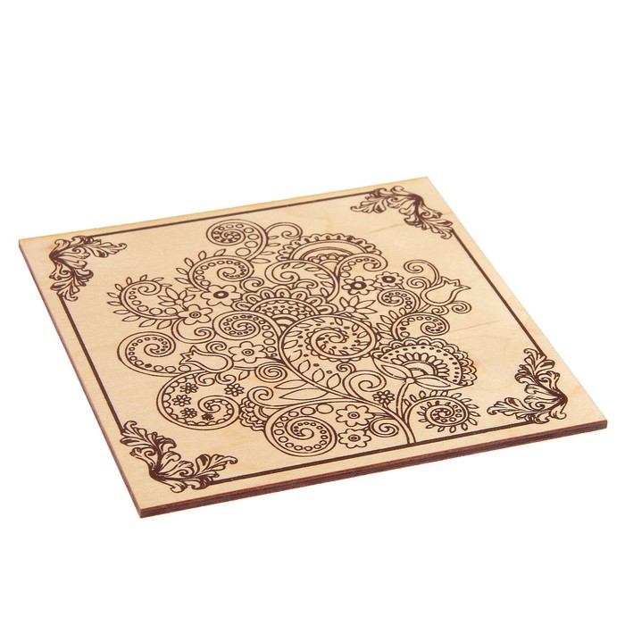 Доска для выжигания "Узоры" 15 х 15 см