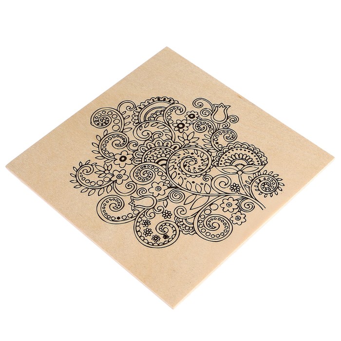 Доска для выжигания "Узоры" 15 х 15 см