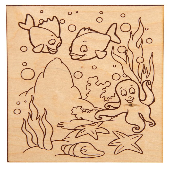 Доска для выжигания "Рыбки"