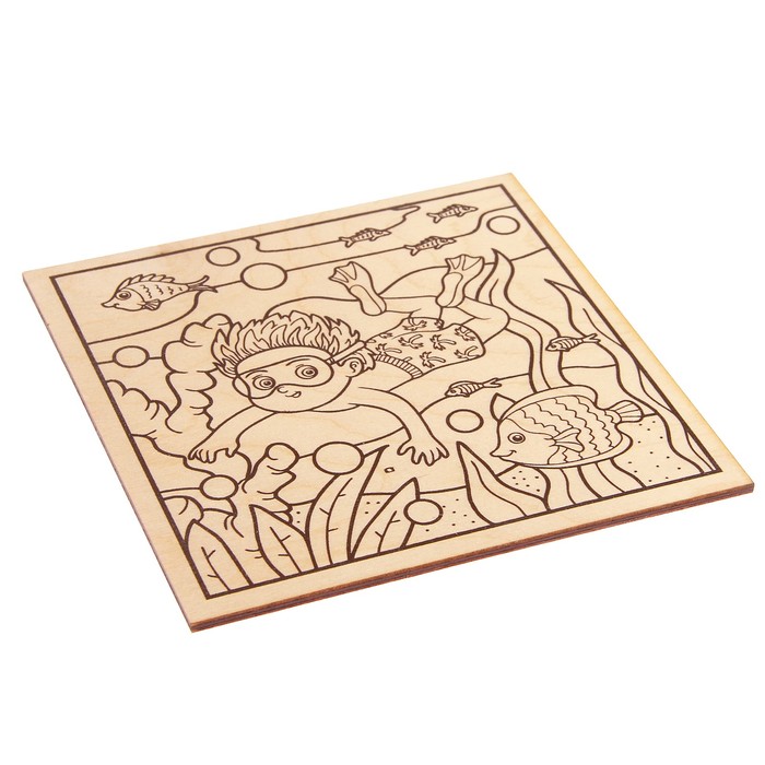 Доска для выжигания "Подводный мир"