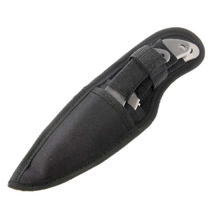 Набор ножей (3 шт) черная оплетка , лезвие "drop-point" 11см, жженый хром, рукоять 9см